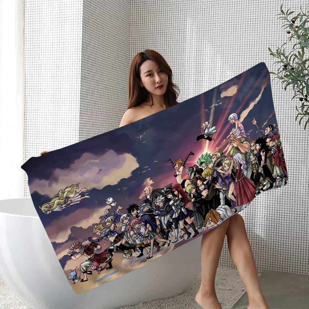 Fantasy Anime F-Fairy T-Tail Big Microfiber Beach Towels Quick Dry Towel Sand Beach Towels Pool Towel for Travel Swim Pool Yoga