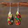Elegant Retro Water Drop Natural Stone Dangle Earrings