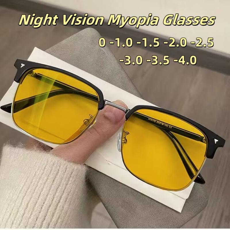 Oversized Driving Sunglasses Night Vision Myopia Glasses for Men Women Outdoor Sports UV400 Shortsighted Eyewear Diopter To -4.0