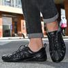 Men's Casual Shoes Cow Leather White Sneakers Outdoor Shoes Men Loafers Vintage Slip On Designer Flats Leisure Plus Size 45