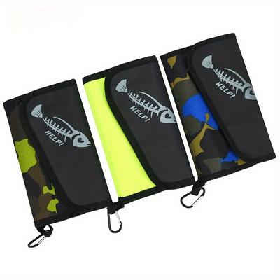1PC Lure PVC Waterproof Fishing Bait Storage Bag with Handle, Lure Sorting Bag, Fishing Accessory Organizer Bag, Divider-style Waterproof Storage Bag