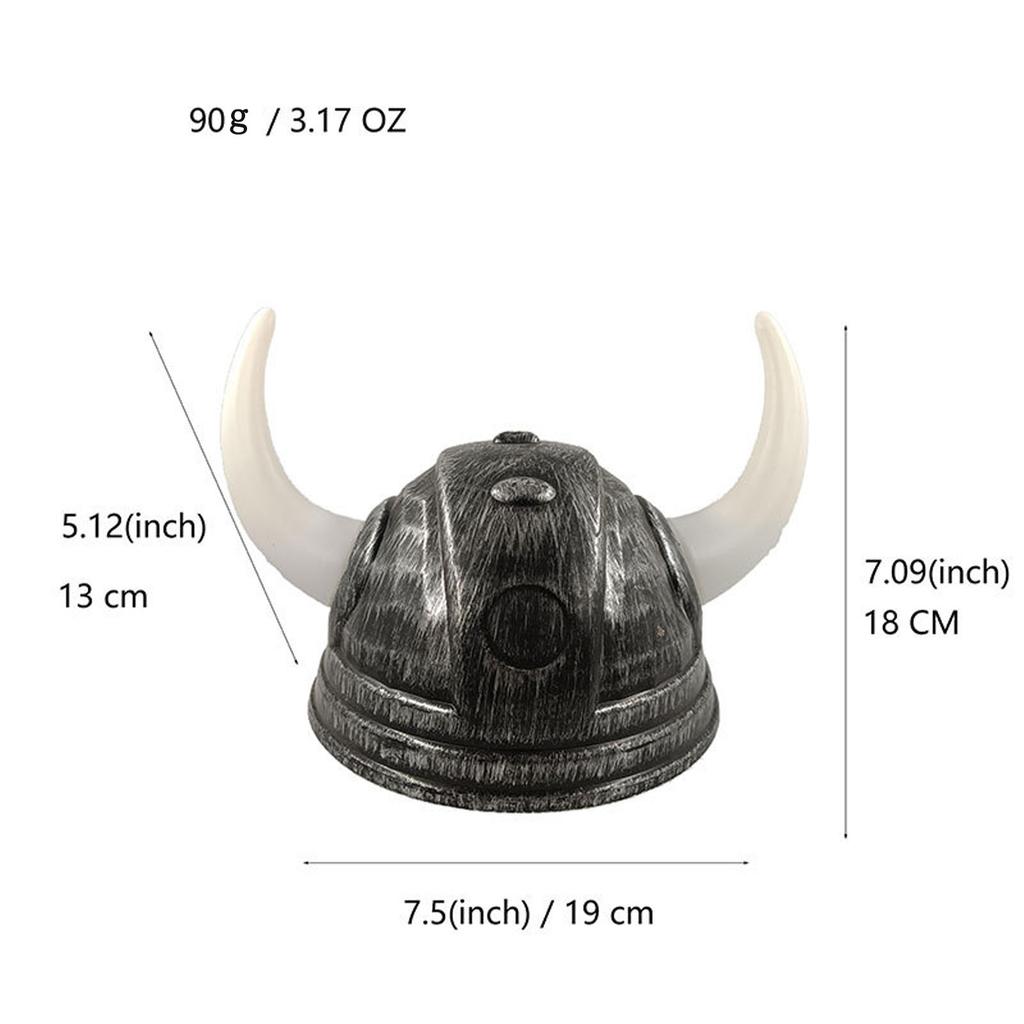 Classic Buffalo Horn Viking Hat for Men Women Halloween Cosplay Party Photo Prop Birthday Costume Accessory