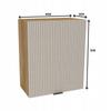 Upper Kitchen Cabinet 60/72 Vigo Oak Body Evoke Front Grooved Cashmere Matte