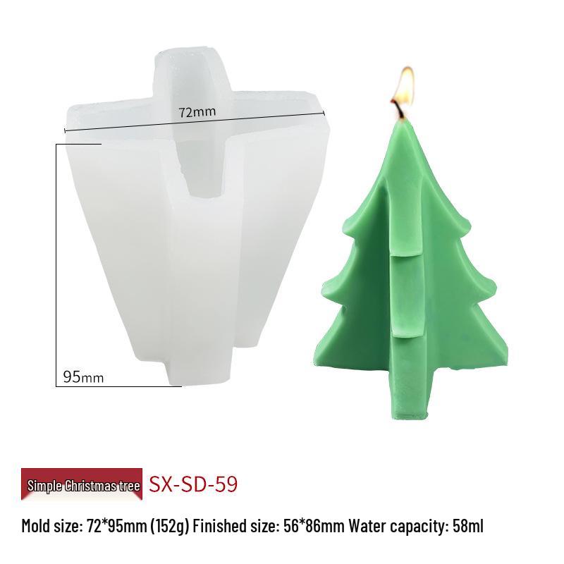 Wenxin Christmas Tree Scented Candle & Soap Silicone Mold