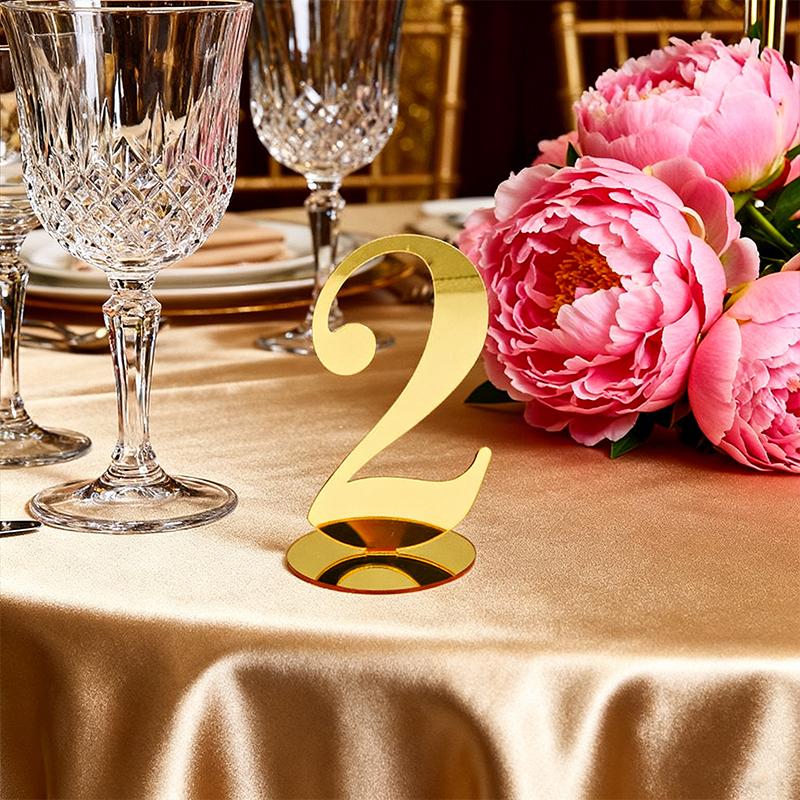 1PC Acrylic Weddings Number Holders Stylish Table Decor Sturdy Construction Elegant With Stand Parties