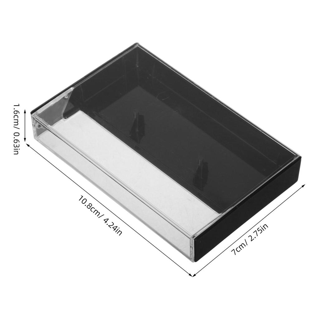 10 Piezas Protector de Cinta de Cassette Vintage Estuche para Cassette en Blanco para Grabar Estuches de Cinta de Cassette de Plástico Transparente Caja de Almacenamiento a Prueba de Polvo