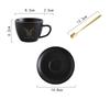 Ceramic Office Coffee Cup And Saucer Set Milk Tea Mug Birthday Gift Juice Cup With Spoon Drinkware 200ML