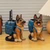 Artistic German Shepherd Pen Holder, Miniature Figurine for Living Room TV Cabinet, Unique Home Decorative Craft