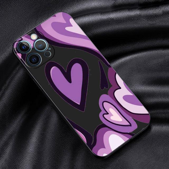 

Чехол с рисунком сердца любви для Apple Iphone 11 14 13 12 Pro 7 Xr X Xs Max 8 Plus 6 6s Se 2022 14pro Max, черный мягкий чехол для телефона iPhone 14