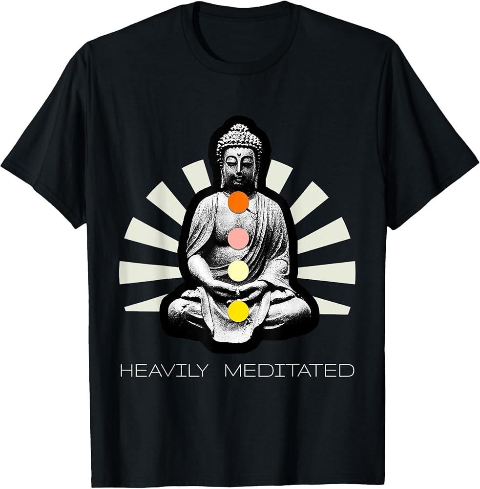Heavily Meditated Funny Yoga Cool Yogis Pose Gift TShirt Unisex T-Shirt S