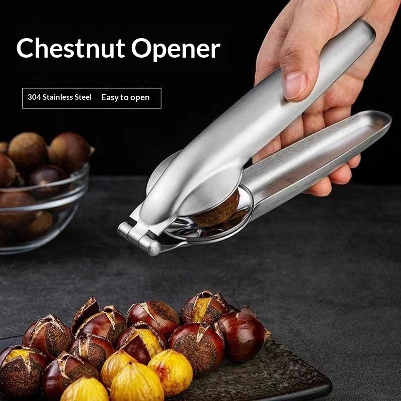 High - Quality Stainless Steel Two - In - One Chestnut Machine Kitchen Tool With Dry Bottle Opener Sheath And Cutter Function