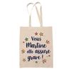 Tote Bag - PLANETEE - Martine She's Awesome! - Natural Jute - Printed In France - Strong Handles