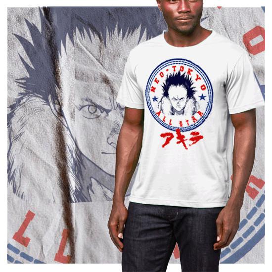 

Anime t-shirt Akira neo tokyo pill cyberpunk science fiction action white tee M