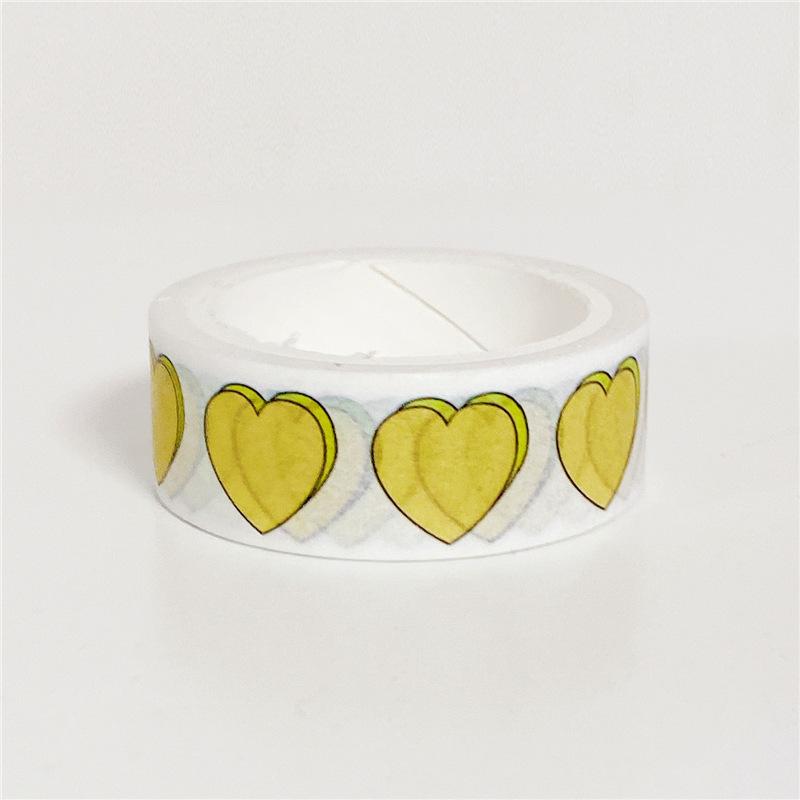 5m Washi Tape Heart Cake Pattern Black White Decorative Paper Tape for Journaling Sealing Stickers Stationery Ins Style