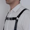 Adjustable PU Leather Suspenders Elastic Suspenders Mens Dress Suspenders for Casual Wear