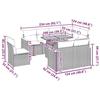 VidaXL Garden Lounge Set 9 Pcs with Grey Cushions Wicker, Outdoor Sofa Set, Corner Sofa Set 3327505