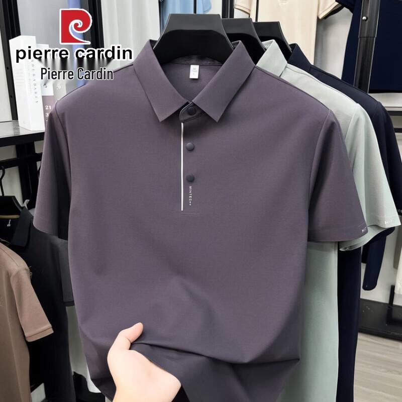 Pierre Cardin Men's Mulberry Silk Blend Polo T-Shirt
