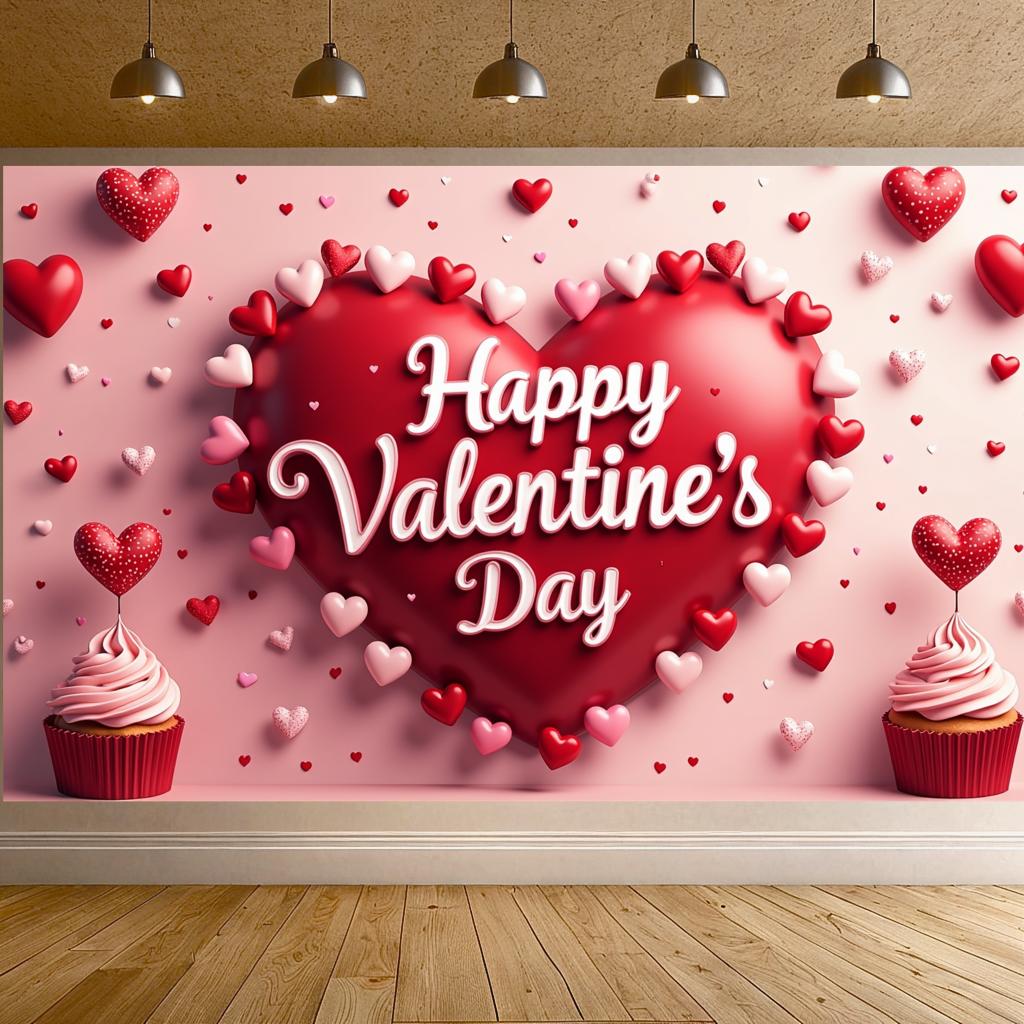 Decorative Banner Decoration Backdrop For Gatherings Valentine's Day Events Party