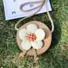 Handwoven Straw Bag Naked Bag Children's Flower Child Straw Bag Messenger Bag Cloud Bag Fashionable and Versatile