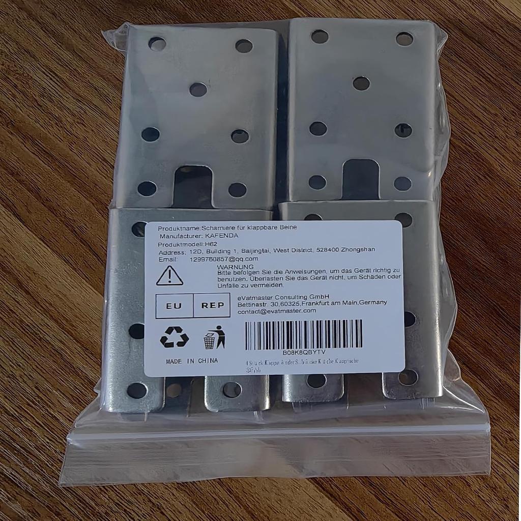 Folding Bracket Self Locking Hinge Table Leg Hinge Leg Fittings and Angle Braces for Folding Table Leg Folding Leg Brackets for Tables (4 Pair)