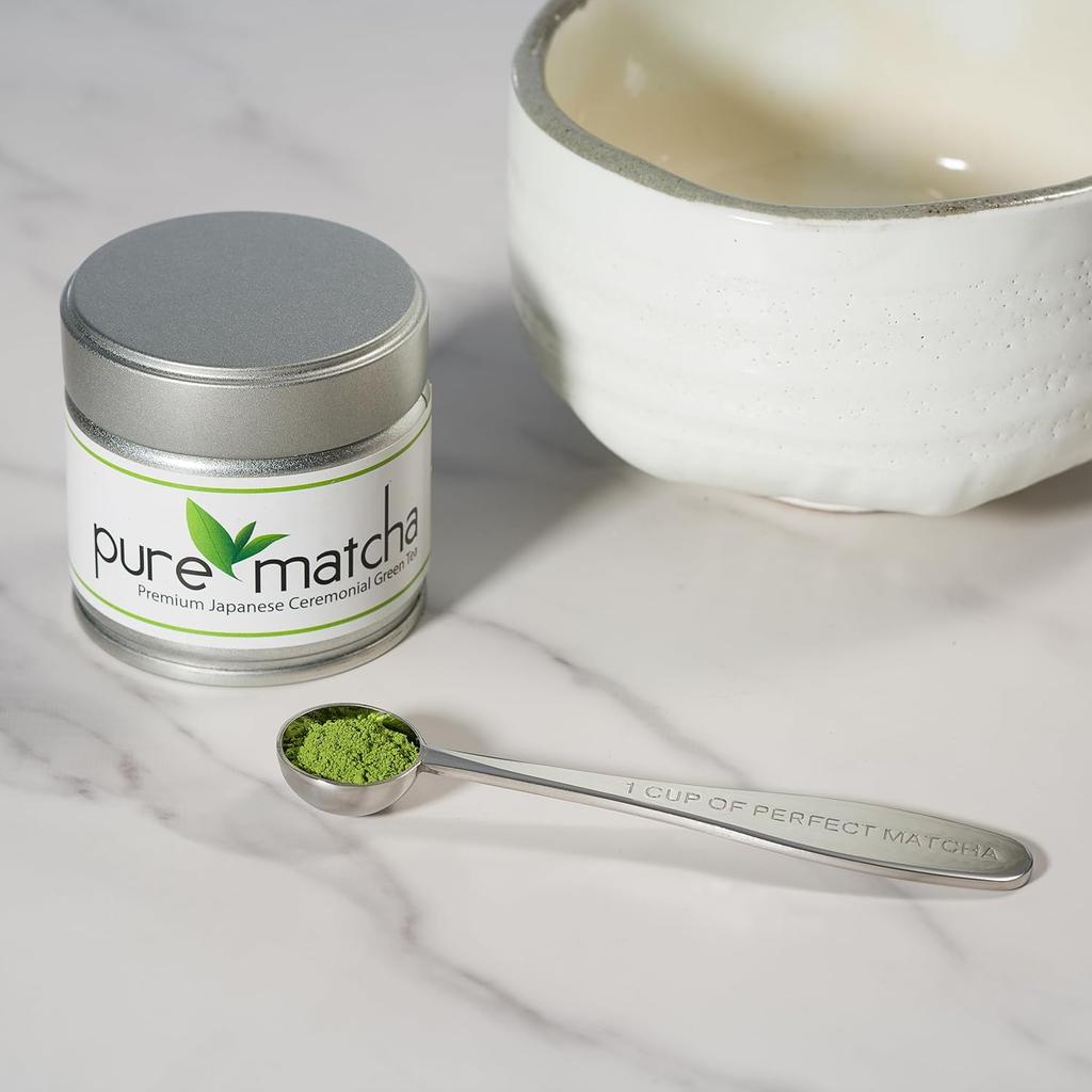 Matcha Measuring Spoon | One Cup of Perfect Matcha | Stainless Steel Scoop | Premium High Polish Finish | 1/2 Teaspoon | 1Gram Serving