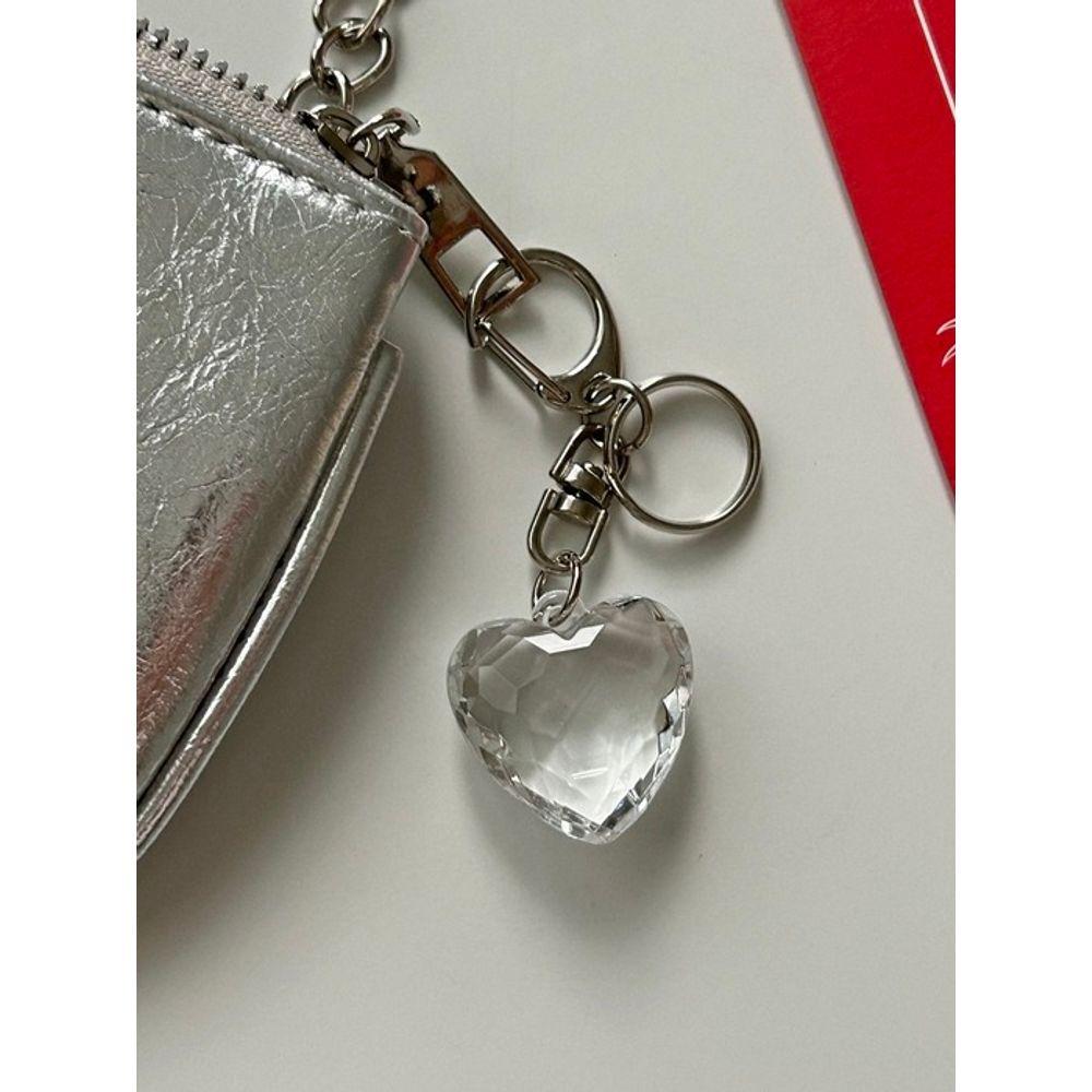Elegant Table CLEAR HEART KEYRING_ Clear Heart Keyring