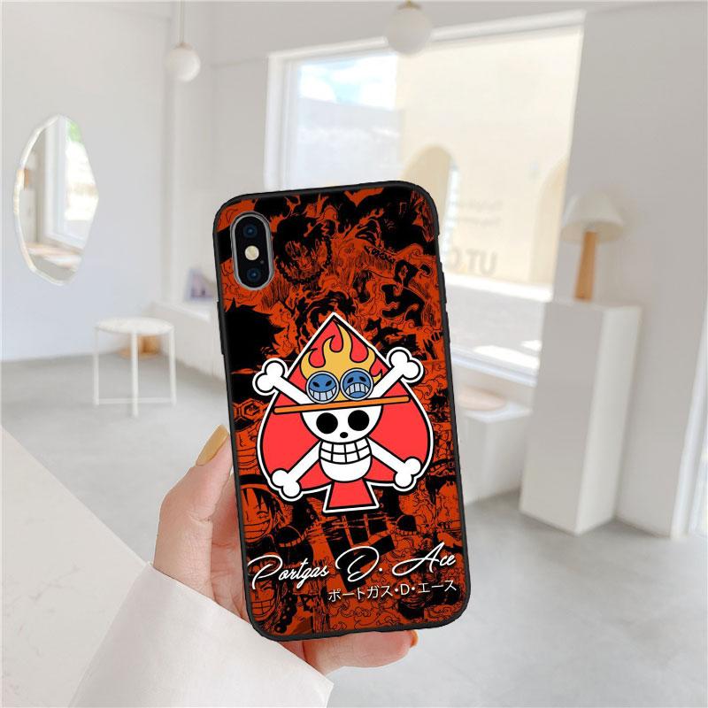 One Piece ACE Soft Shell Phone Case for Redmi Note 10 11 12 Pro Max 10S 10C 10T 11A 11S 12S 12C