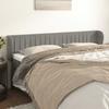 VidaXL Headboard with Ears Light Grey 203x23x78-88 Cm Velvet3117448