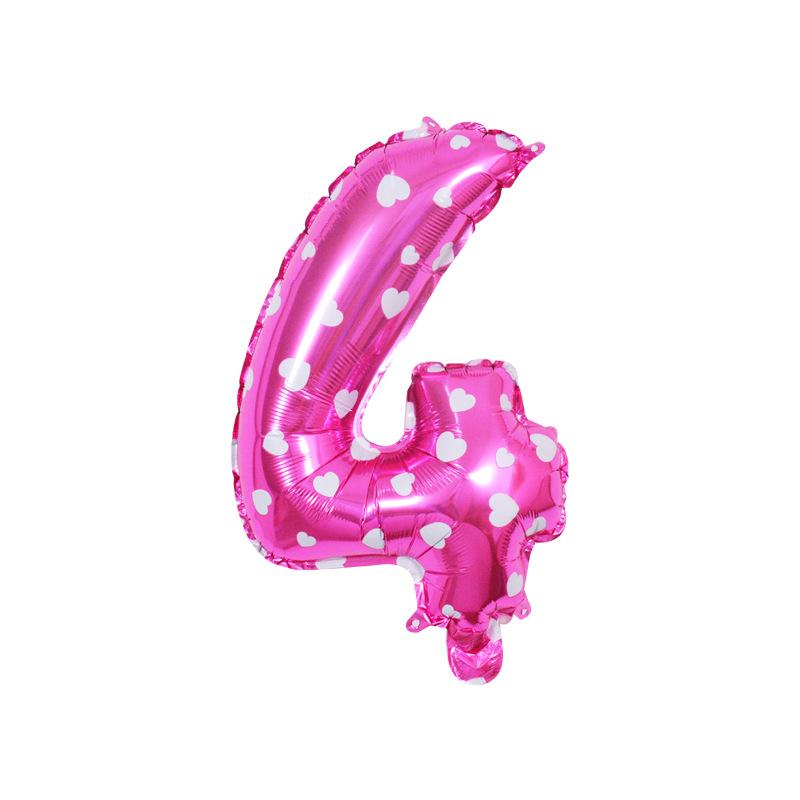 Small Digital Balloon 16-Inch Us Version Of Thin Body Decoration Birthday Party Aluminum Film Balloon Digital Balloon