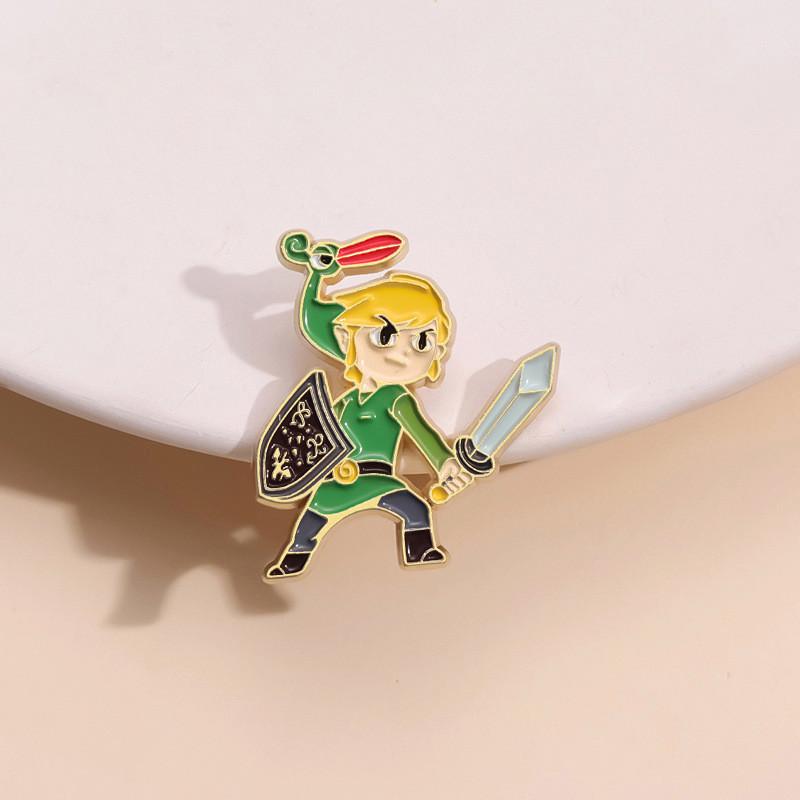 Colorful Warrior Character Design Metal Pin Badge Perfect For Anime And Lovers Cartoon