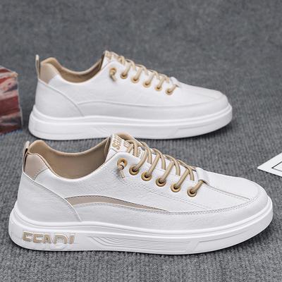 Frühlings Herrenschuhe neue kleine weiße Schuhe Herren Freizeitsport Board Schuhe Student Teenager Leder trendige Schuhe