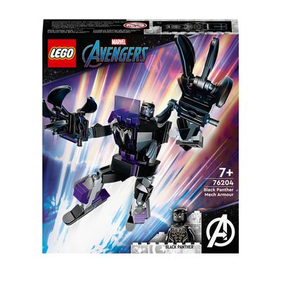 LEGO Super Heroes Black Panther Mecha Suit 76204 Toy Block Present Superhero American Comics Sentai Hero Boys Ages 7+