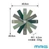 Noah Precision Wall Stylish and Interior Designer Assembly Approximately 40cm H x 40cm CLOCK IN THE BOX Clock, Cute, Design, Required, W, Green,