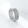 1Pc Fashionable and Versatile Classic Style Mesh Ring, Mesh Titanium Steel Ring