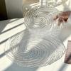 Transparent Water Ripple Glass Plate Nebula Breakfast Dessert Dish Home Fruit Salad Cake Plate Kitchen Tableware
