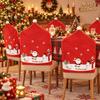 Snowman Chair Protective Slipcover Santa Claus Stool Cover Christmas Chair Cover  Xmas Party
