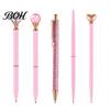 Shining Pearl Diamond Pen 5PCS Metal Ballpoint Pens, with Sparkling Rhinestone Decor, Professional Stationery Smooth Press Mechanism Writing Pen, for