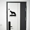 German Shepherd Key & Leash Holder - Metal Wall Art, Towel/Coat Rack