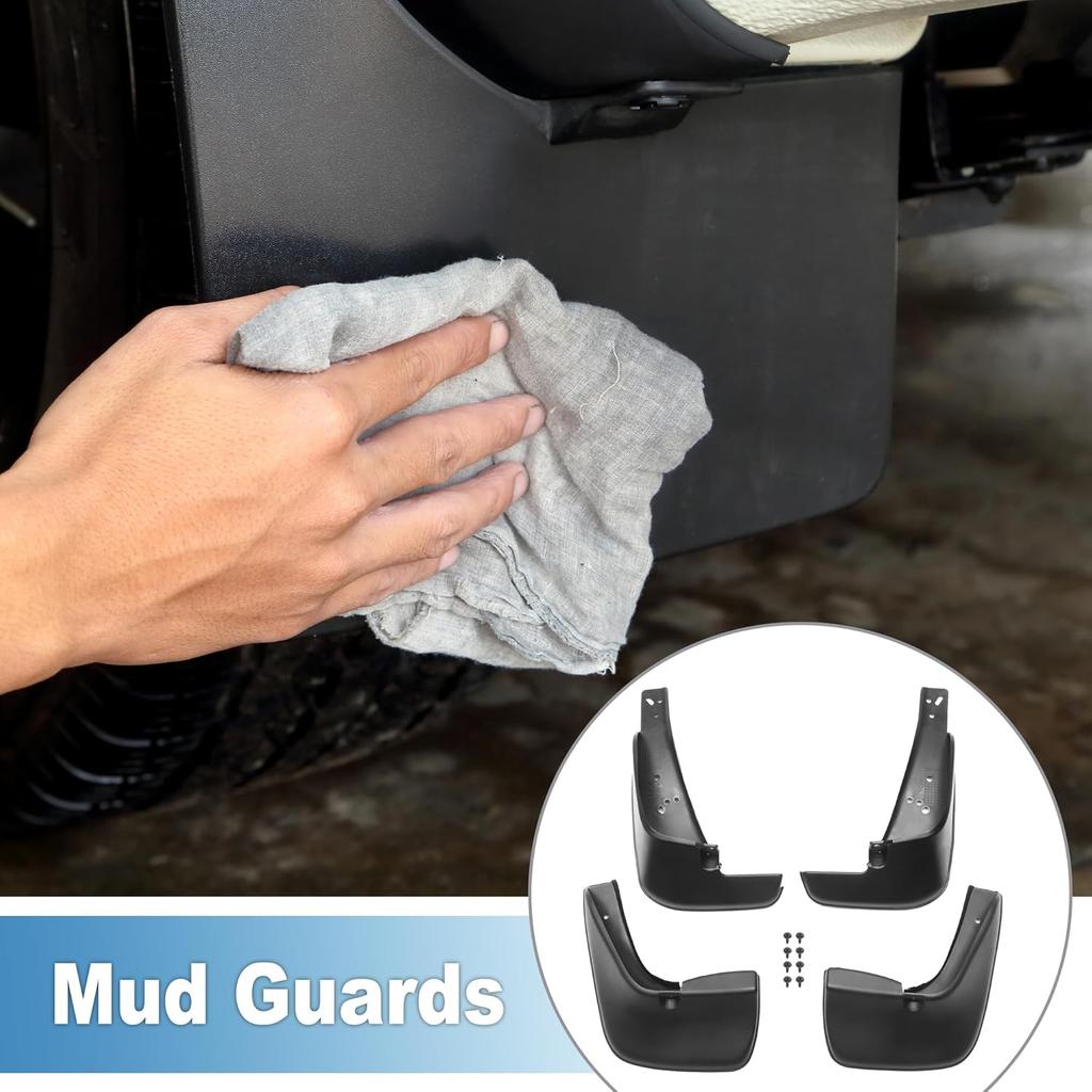 Mud Flap Splash Guard with Mount Accessories Front & Rear Side Mud Guard for Toyota Corolla 9th Gen 2003-2008 (Set of 4)