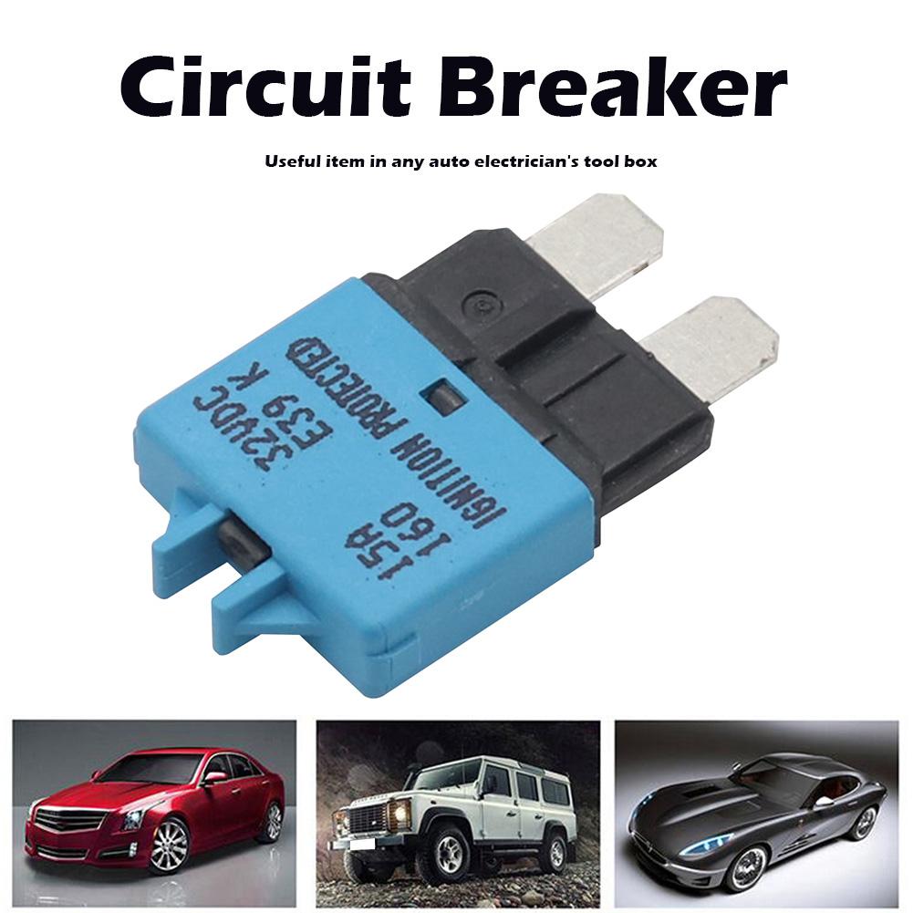 Siguranță cu întrerupător de circuit 15A ATC Siguranță lamelă 15A 28V DC ATC Întrerupător de circuit Resetare manuală Resetabil Marin Raliu Auto Barcă Accesorii auto