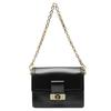 LV Lock Chain Shoulder Bag Calfskin Noir Women M55821 Used