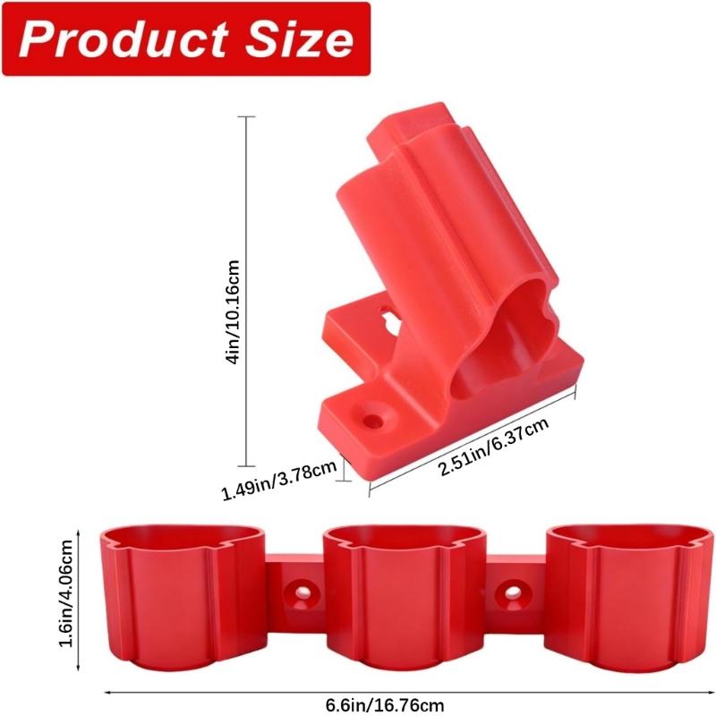 Durability Tool and Battery Holder Wall Mount Organizers with Screws for 12V Tool Batteries Easy Workshop Installation