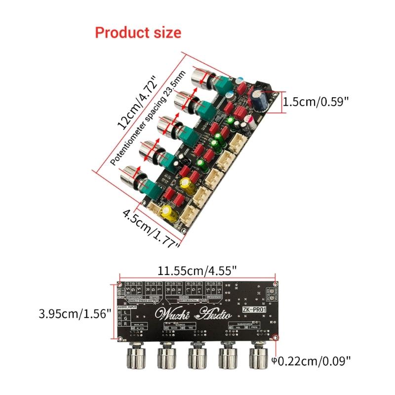 High Quality PRO1 HIFI Preamp Tone Board With Precise Tone Adjustment JRC2068D Chip for Personalized Sound Effects