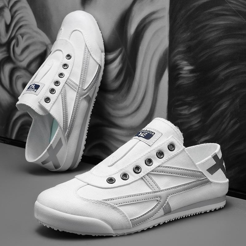 Summer Men's Canvas Shoes Breathable Comfortable Non Slip Casual Shoes Fashion Lightweight Outdoor Walking Flats Shoes