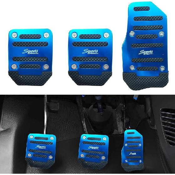 Pack-3 Car Non-Slip Pedal Pads Set, Accelerator Pedal Covers, Car Brake Pedal Protectors, Automobile Universal Replacement Accessories, For Most