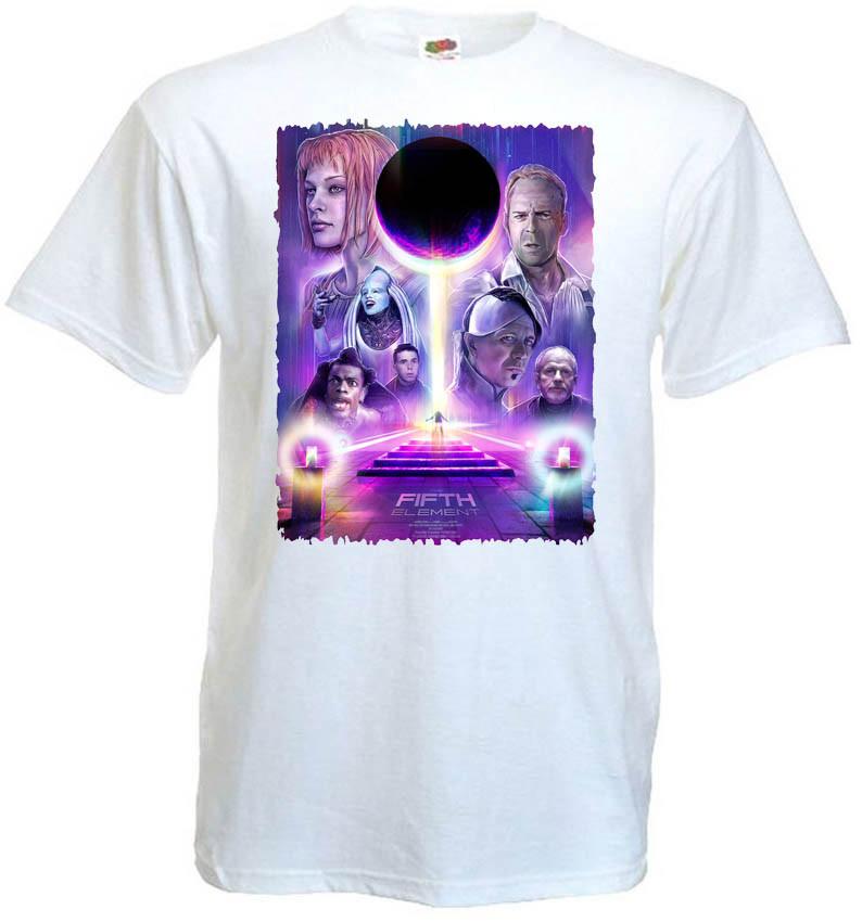 The Fifth Element V19 T-shirt White Movie Poster All Sizes S5XL