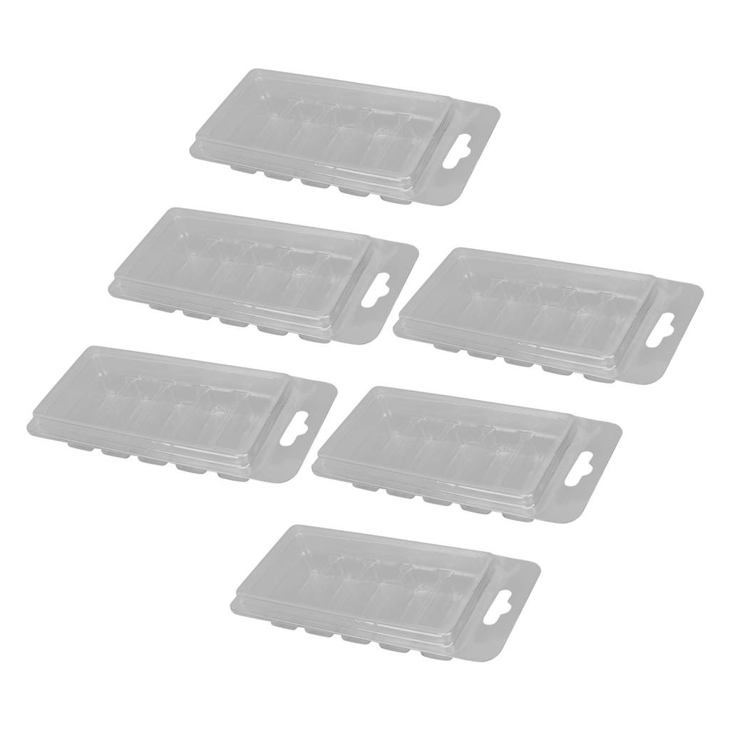 100 Stück 5 Zellen Wachsschmelzformen Leere PET Wachsschmelzbehälter für DIY Wachsschmelzen Dochtlose Kerzen