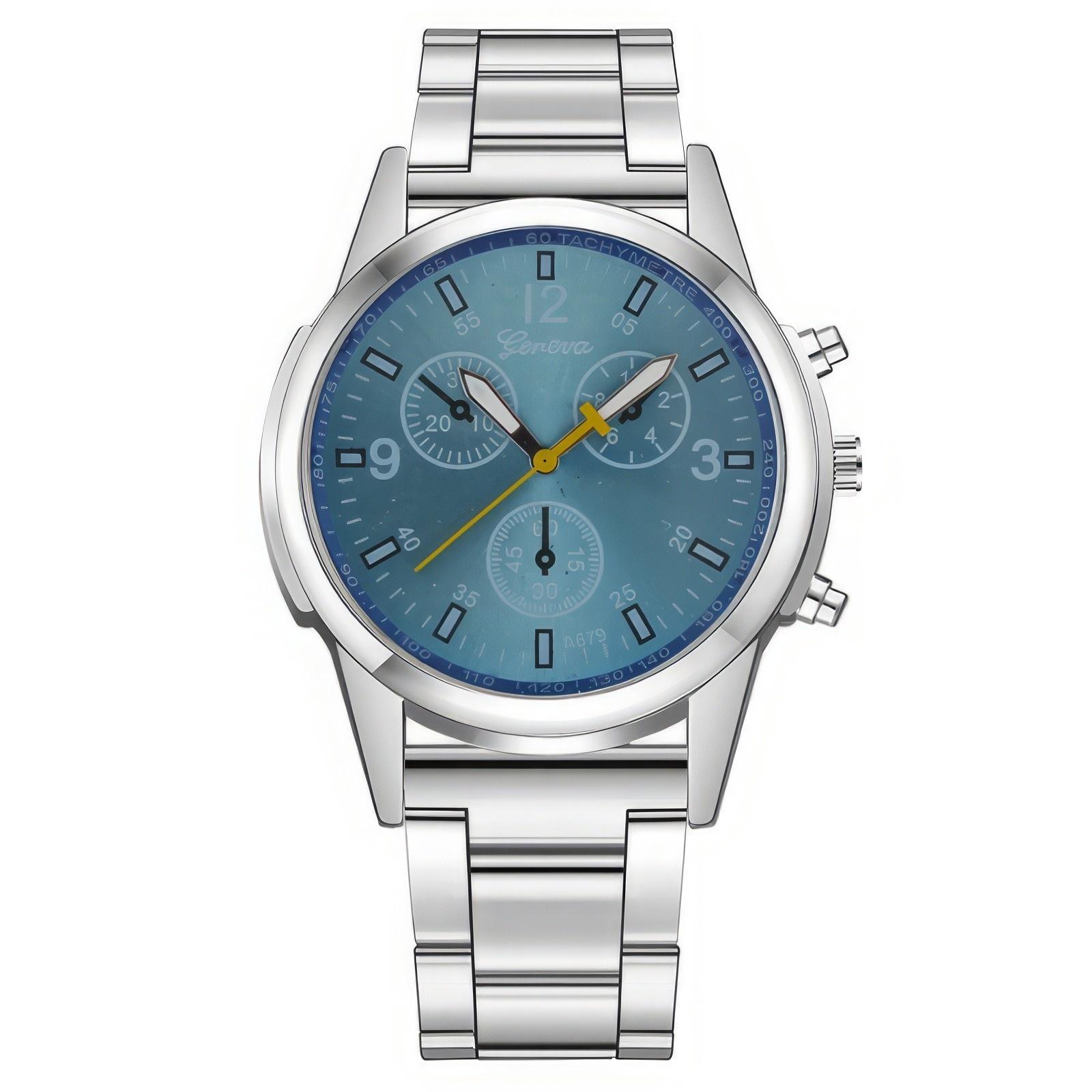 

Men s Waterproof Luminous Running Alarm Clock Watch One Size синій