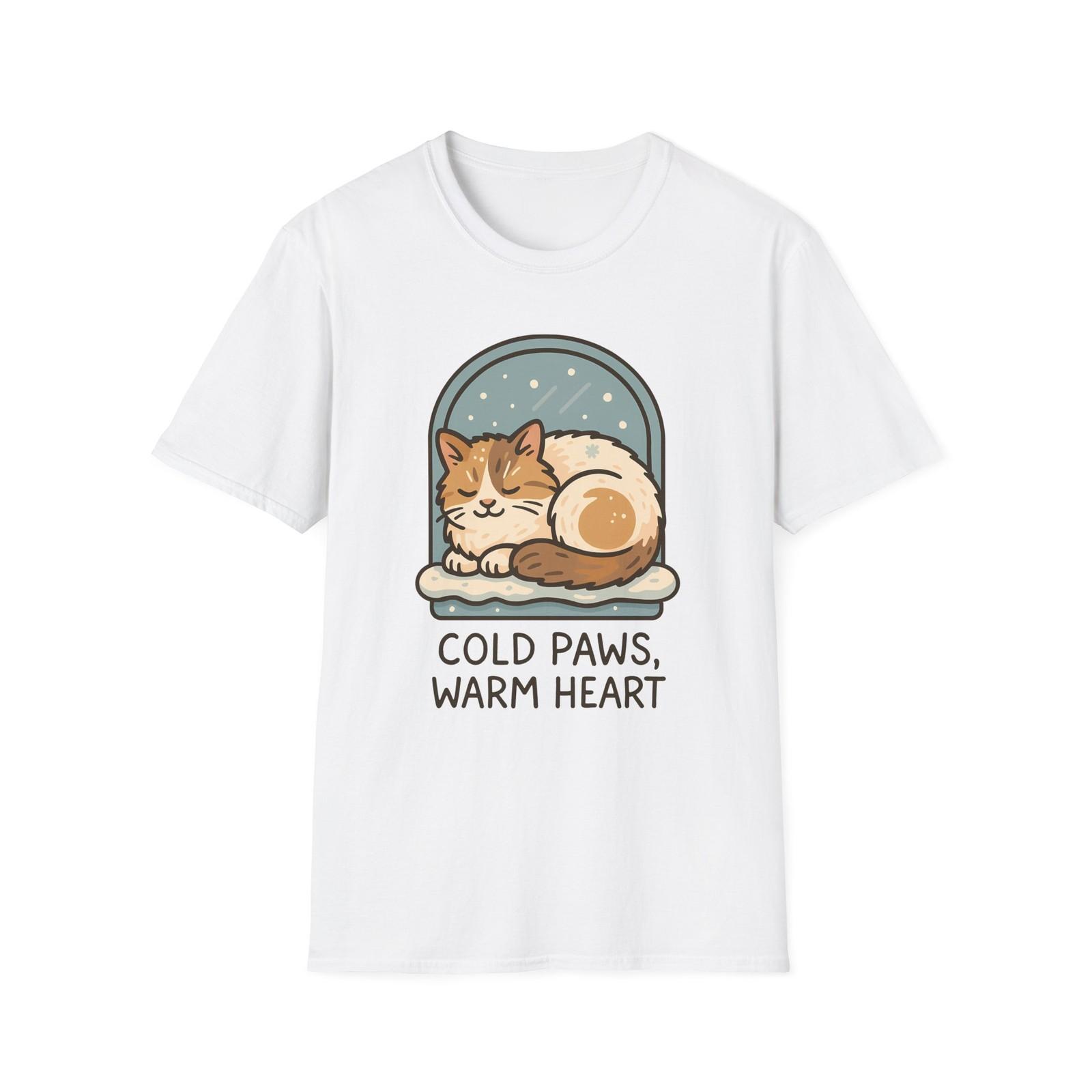 Unisex Softstyle T-Shirt Mens Womens Tees Top Winter Cat Snow Cozy Comfort Cold Season 3XL