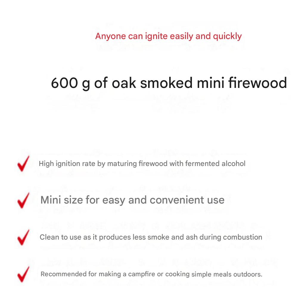 600g(1.32lb) of Oak Smoked Mini Firewood